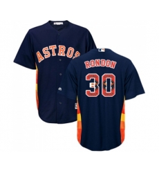 Houston Astros #30 Hector Rondon Authentic Navy Blue Team Logo Fashion Cool Base MLB Jersey