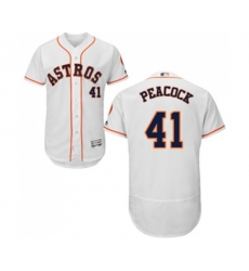 Houston Astros #41 Brad Peacock White Flexbase Authentic Collection Baseball Jersey