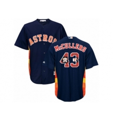 Houston Astros #43 Lance McCullers Authentic Navy Blue Team Logo Fashion Cool Base MLB Jersey