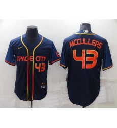 Houston Astros #43 Lance McCullers Jr Number 2022 Navy Blue City Connect Cool Base Stitched Jersey