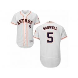 Houston Astros #5 Jeff Bagwell White Flexbase Authentic Collection MLB Jersey