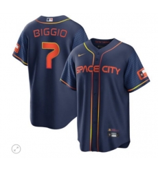 Houston Astros  #7 Craig Biggio 2022 Navy City Connect Game Stitched Jersey