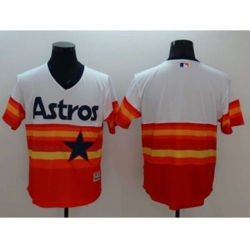 Houston Astros Blank Majestic Orange Flexbase Authentic Cooperstown Player Jersey