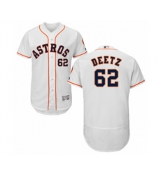 Houston Astros Dean Deetz White Home Flex Base Authentic Collection Baseball Player Jersey
