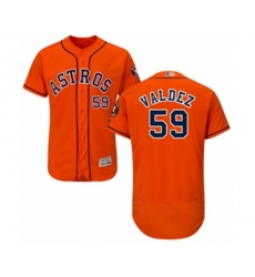 Houston Astros Framber Valdez Orange Alternate Flex Base Authentic Collection Baseball Player Jersey