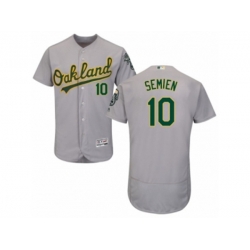 Oakland Athletics #10 Marcus Semien Grey Flexbase Authentic Collection MLB Jersey Oakland Athletics #10 Marcus Semien Grey Flexbase Authentic Collection MLB Jersey