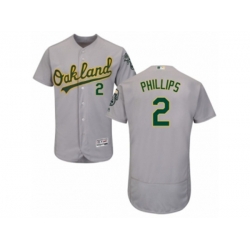 Oakland Athletics #2 Tony Phillips Grey Flexbase Authentic Collection MLB Jersey Oakland Athletics #2 Tony Phillips Grey Flexbase Authentic Collection MLB Jersey
