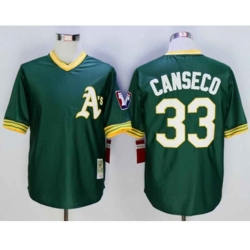 Oakland Athletics #33 Jose Canseco Green Throwback Stitched Baseball Jersey Oakland Athletics #33 Jose Canseco Green Throwback Stitched Baseball Jersey