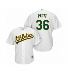 Oakland Athletics #36 Yusmeiro Petit Authentic White Home Cool Base Baseball Player Jersey