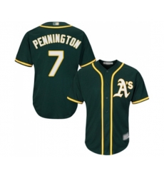 Oakland Athletics #7 Cliff Pennington Replica Green Alternate 1 Cool Base Baseball Jersey