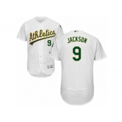 Oakland Athletics #9 Reggie Jackson White Flexbase Authentic Collection MLB Jersey Oakland Athletics #9 Reggie Jackson White Flexbase Authentic Collection MLB Jersey