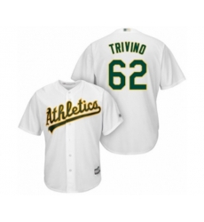 Oakland Athletics Lou Trivino Replica White Home Cool Base Baseball Player Jersey