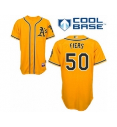 Oakland Athletics Mike Fiers Replica Gold Alternate 2 Cool Base Baseball Player Jersey