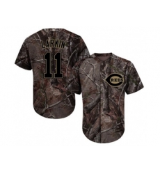 Cincinnati Reds #11 Barry Larkin Camo Realtree Collection Cool Base Stitched MLB Jersey