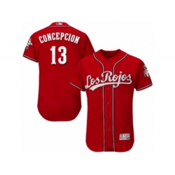 Cincinnati Reds #13 Dave Concepcion Red Los Rojos Flexbase Authentic Collection MLB Jersey