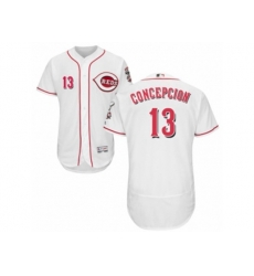Cincinnati Reds #13 Dave Concepcion White Flexbase Authentic Collection MLB Jersey