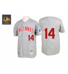Cincinnati Reds #14 Pete Rose Replica Grey 1969 Throwback Baseball Jersey