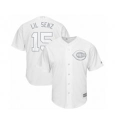 Cincinnati Reds #15 Nick Senzel Lil Senz Authentic White 2019 Players Weekend Baseball Jersey