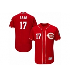 Cincinnati Reds #17 Chris Sabo Red Flexbase Authentic Collection MLB Jersey