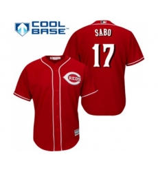 Cincinnati Reds #17 Chris Sabo Replica Red Alternate Cool Base Baseball Jersey