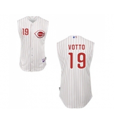 Cincinnati Reds #19 Joey Votto Replica White Vest Style Baseball Jersey