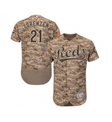 Cincinnati Reds #21 Michael Lorenzen Camo Alternate Flexbase Authentic Collection Baseball Jersey