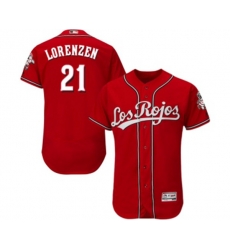 Cincinnati Reds #21 Michael Lorenzen Red Los Rojos Flexbase Authentic Collection Baseball Jersey