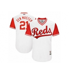 Cincinnati Reds #21 Michael Lorenzen Zen Master Authentic White 2017 Players Weekend MLB Jersey