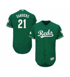 Cincinnati Reds #21 Reggie Sanders Green Celtic Flexbase Authentic Collection Baseball Jersey