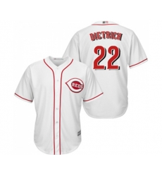 Cincinnati Reds #22 Derek Dietrich Replica White Home Cool Base Baseball Jersey
