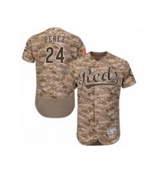 Cincinnati Reds #24 Tony Perez Camo Flexbase Authentic Collection MLB Jersey