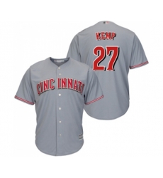 Cincinnati Reds #27 Matt Kemp Replica Grey Road Cool Base Baseball Jersey
