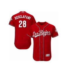 Cincinnati Reds #28 Anthony DeSclafani Red Los Rojos Flexbase Authentic Collection MLB Jersey