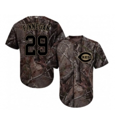 Cincinnati Reds #29 Brandon Finnegan Authentic Camo Realtree Collection Flex Base Baseball Jersey