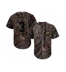 Cincinnati Reds #3 Scooter Gennett Camo Realtree Collection Cool Base Stitched MLB Jersey