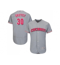 Cincinnati Reds #30 Ken Griffey Grey Flexbase Authentic Collection Stitched MLB Jersey