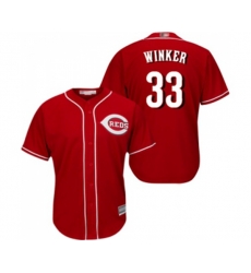 Cincinnati Reds #33 Jesse Winker Replica Red Alternate Cool Base Baseball Jersey