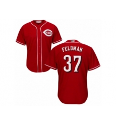Cincinnati Reds #37 Scott Feldman Replica Red Alternate Cool Base MLB Jersey