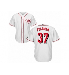Cincinnati Reds #37 Scott Feldman Replica White Home Cool Base MLB Jersey