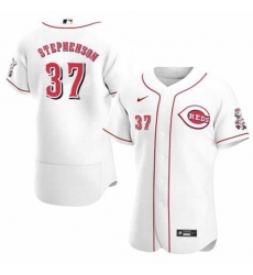 Cincinnati Reds #37 Tyler Stephenson White Stitched MLB Flex Base Nike Jersey