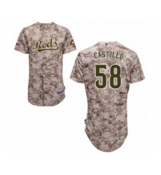 Cincinnati Reds #58 Luis Castillo Replica Camo Alternate Cool Base Baseball Jersey