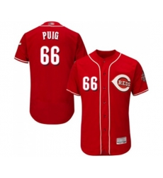 Cincinnati Reds #66 Yasiel Puig Red Alternate Flex Base Authentic Collection Baseball Jersey