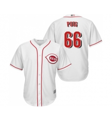 Cincinnati Reds #66 Yasiel Puig Replica White Home Cool Base Baseball Jersey