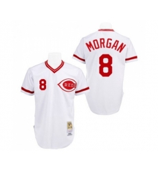 Cincinnati Reds #8 Joe Morgan Authentic White Throwback Baseball Jersey