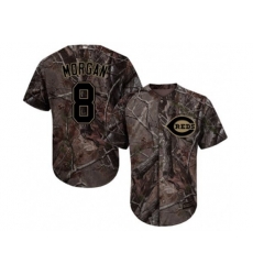 Cincinnati Reds #8 Joe Morgan Camo Realtree Collection Cool Base Stitched MLB Jersey