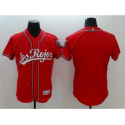 Cincinnati Reds Blank Los Rojos Majestic Red Flexbase Authentic Collection Team Jersey