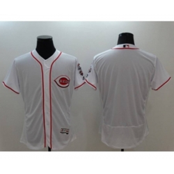 Cincinnati Reds Blank Majestic White Flexbase Authentic Collection Team Jerse