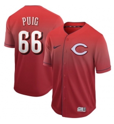 Nike Cincinnati Reds #66 Yasiel Puig Red Drift Fashion MLB Jersey