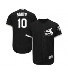 Chicago White Sox #10 Ron Santo Black Flexbase Authentic Collection Baseball Jersey
