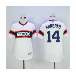 Chicago White Sox #14 Paul Konerko Majestic white Flexbase Authentic Cooperstown Player Jersey